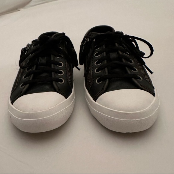 Coach Empire Zipper black leather low top sneakers - Picture 2 of 10